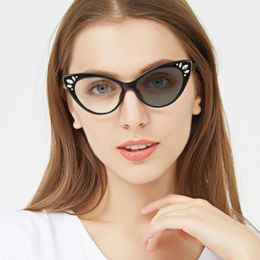 Wholesale- glasses computer reading myopia clear photochromic transparent sight optical prescription glasses uv400 FML