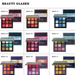 Beauty Glazed Makeup 9 Colours Eyeshadow Pallete Waterproof Diamond Glitter Shimmer Eye Shadow Powder Professional Shadow Kit