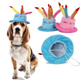 Funny Dog Birthday Party Hat Cashmere Caps With Cake Candles  Pet Supplies CB