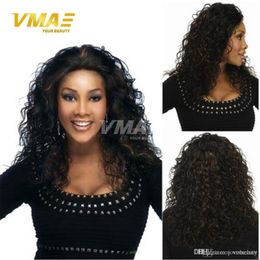 Long Natural Wave Pure Color Human Hair Wigs Sexy Fashion Lady's Synthetic 130% Density Tip Color