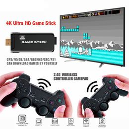 4K Ultra HD U8 Game Console Stick HD Output Nostalgic host PS1 Emulators Double 2.4G Wireless Gamepad Controller TV Video Games Dongle