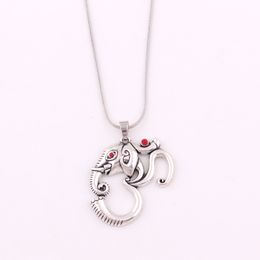 Om Ganesh Jewellery Elephant Pendant Necklace Hindu Yoga Religious Talisman Snake Chain Necklace
