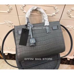 EFFINI Designer Women Totes Bag Handbags Purses Fashion Crocodile Embossed Real Genuine Leather Female Classic Alligator Ladies Shoulder Crossbody Bag Wholesale