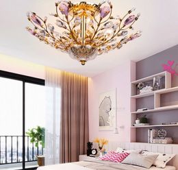 Beautiful design Ceiling Light Fixture Crystal Lustres Lamp for Living room Bedroom Crystal Ceiling Lamp Home Lighting Free Shipping MYY