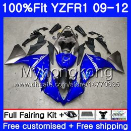Iniezione per YAMAHA YZF 1000 R 1 YZF-1000 YZFR1 09 10 11 12 241HM.20 YZF R1 YZF1000 Fabbrica blu caldo YZF-R1 2009 2010 2011 Kit di carenatura 2012