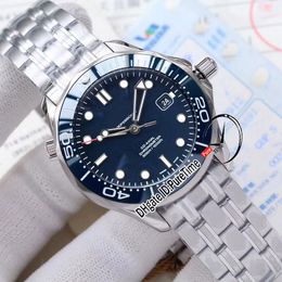 New Diver 300M Miyota 8215 Automatic Mens Watch Blue Ceramics Bezel Blue Dial Stainless Steel Bracelet 212.30.41.20.03.001 Puretime E264b2