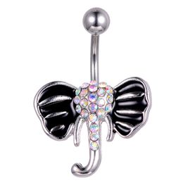 YYJFF D0718 (1 Colour ) New Belly Rings Elephant Dangle Button Body Piercing Navel
