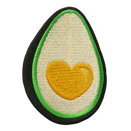 New Design Cartoon Fruit Avocado Embroidery Patch DIY Iron On Sew On Applique For Clothing Decoration Custom Design