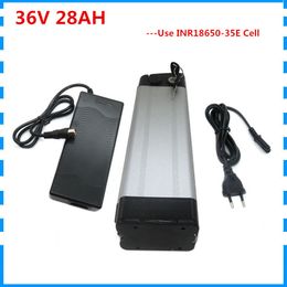 1000W 36V scooter battery 36V 28AH Lithium battery 36V Silver fish bike battery use 3500mah 18650 cell 30A BMS with 3A Charger