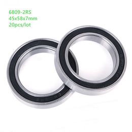 20pcs/lot 6809RS 6809-2RS 6809 RS 2RS ball bearing 45*58*7mm Thin wall Deep Groove Ball Bearing Rubber cover 45x58x7mm