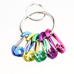 Mini Multi Colour Aluminium Alloy Carabiner D-Ring Key Chain Clip Camping Keyring Snap Hook Outdoor QW9994