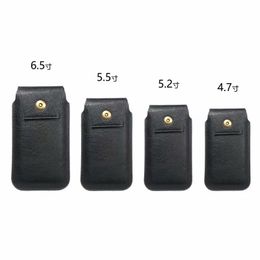 General Vertical Holster 6.5 5.5 5.2 4.7 inch Leather Cases Buckle Belt Pouch For Iphone 15 14 13 12 Pro 11 XR XS MAX 8 7 S22 S23 Note 20 LG Stylo 7 6 5 Hip Covers Clip Purse