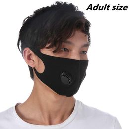 10 Colours Adult Face Mask Breathing Valve Mask Washable Reusable Anti-Dust Camouflage Face Masks Ice Silk Cotton Masks ZZA2428