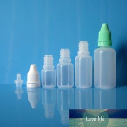 Mixed Size Plastic Dropper Bottles 5ml 10ml 15ml 30ml 50 Pcs Each PE With Tamper Proof Caps Tamper Evidence Liquids