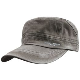 Mens Unisex100% Cotton Suumer Adjustable Twill Corps Flat Top Army Plain Vintage Cadet Runner Golf Sports Military Baseball Cap Hat