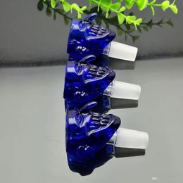 New blue nose glass bubble head Wholesale Glass bongs Oil Burner Glass Water Pipes Oil Rigs Smoking Free Shipping