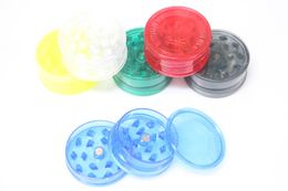 Plastic Tobacco Herb Grinders Colourful 3 Parts Smoking Pipe Philtre Grinder Tools Dia 60MM Smoking Tool