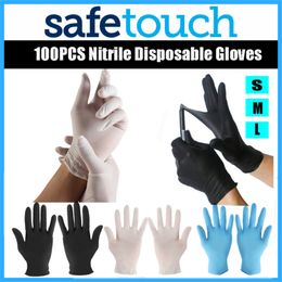 -Guantes desechables de látex 100 PCS para lavar vajilla / guantes de cocina / Trabajo / caucho / Jardín universal para la izquierda y la mano derecha