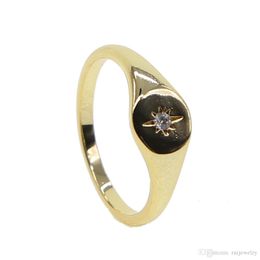 2019 New style Compass Ring Jewellery Mens Ring Simple Design Wild Gold Colour Fashion Polished Hyperbole Loop For Women Men Navigator Ring