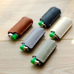 Newest Colorful PU Lighter Shell Sleeve Protective Case Skin Portable Innovative Design For Cigarette Herb Bong Smoking Pipe Decorate DHL