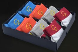 Men's cotton tube cotton socks deodorant sweat-absorbent socks cotton sports spring and summer breathable socks tide