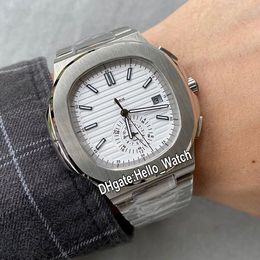 New 40.5mm 5980 5980/1A-019 White Dial Asian Automatic Mens Watch Two Tone Stainless Steel Bracelet Sport PPHW Watches Hello_watch