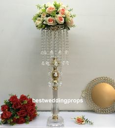 Wedding Centrepiece Crystal acrylic Tubes Candle Holder Crystal Candelabra best01192