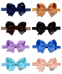Wholesale 20 Colours Baby Hair Bows Ribbon Bow Headbands for Girls Children Hair Accessories Kids Elastic Hairband