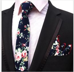 Cotton material Paisley waist 6 cm men's tie pocket towel suit