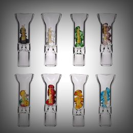 Handmade Pyrex Glass Bong Smoking Philtre Mouthpiece Colourful Diamond Dry Herb Tobacco Cigarette Holder Pipes Bong Tips High Quality DHL Free