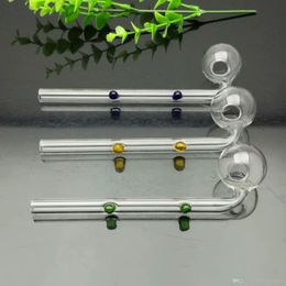 2 fulcrum glass long bending pot Glass water hookah Handle Pipes smoking pipes High quality free shipping