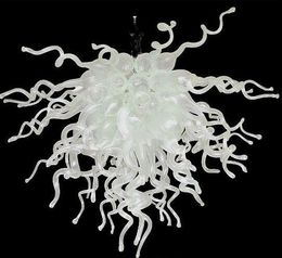 Modern Pure White Lamp Chandelier LED Lights Crystal Hand Blown Glass Chandeliers Indoor home Decor