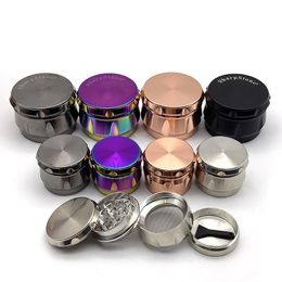 Herb Grinder 4 Layers 43/63mm Metal Zinc Alloy Tobacco Herbal Grinders With/Without Sharpstone LOGO