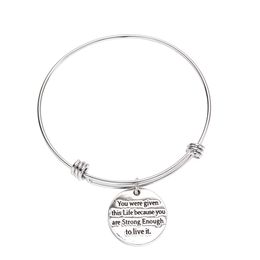 Inspirational Bracelet You Were Given This Life Because You Are Strong Enough To Live
