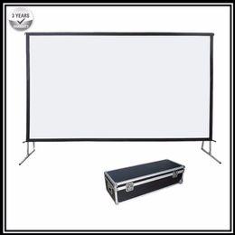 P1VCW, 4:3 Video Heavy duty Portable Fast fold deluxe folding projection screen with front projection screen