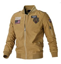 Wholesale mens designer clothes Spring and Autumn Badge Flying Jackets Men's Thin Embroidered Military Coats Pure Cotton Baseball Jackets