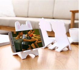 Customised Creative Wooden Phone Holder Cute Desktop Cartoon Animal Wood Mobile Phone Stand Bracket Gift