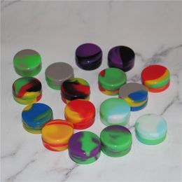 round shape non-stick silicon jars dab wax oil container 3ml silicone barrel rigs
