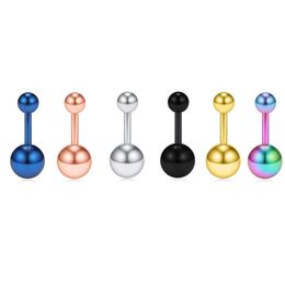 Wasit Belly Dance Metal Body Jewelry Stainless Steel Round Ball Navel & Bell Button Piercing Dangle Rings for Women