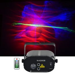 Sharelife Mini Green Blue Hypnotic Aurora DJ Laser Light Mixed RGB LED Remote Control Home Gig Party Show Stage Lighting WA200GB