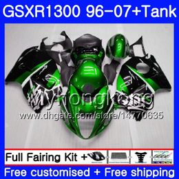 +Tank For SUZUKI GSXR-1300 GSXR1300 96 97 98 99 00 01 Sale Green 333HM.100 Hayabusa GSXR 1300 1996 1997 1998 1999 2000 2001 2007 Fairings