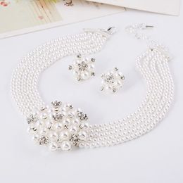 Pearls Wedding Lackneck Wedding Accessories Bridesmaid Jewelry Accessories Bridal Accessories Set Necklace Ear Stu252y