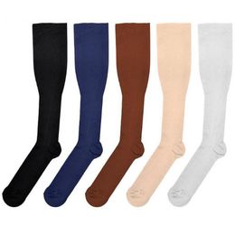 Long Stockings Anti Fatigue Compression Stockings Leg Warmers Slimming Socks Calf Support Relief Socks Solid Knee High Socks YFA1027