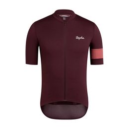 Summer Breathable RAPHA Team Mens Cycling jersey Short Sleeve Maillot Road Racing Tops Quick Dry MTB Bike Shirts Bicycle Uniform Ropa Ciclismo S21040217