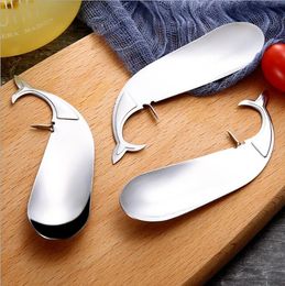 304 Stainless Steel Passion Spoons Creative Whale Soup, sugar Opener metal Egg Fruit Canned beer Openers and spoon