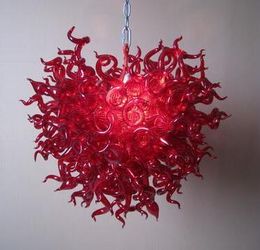 Lamps Modern Murano Chandeliers Lamp Wedding Favors LED Light Source Hand Blown Red Glass Chandelier