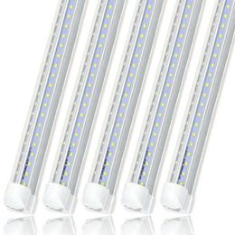 V-Shaped 2ft 4ft 5ft Cooler Door Led light bulbs T8 Integrated Led shop light SMD2835 double row led tubes AC85-277V