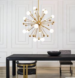 Postmodern creative dandelion chandelier lighting led lights Nordic industrial style modern simple penthouse villa living room lighting