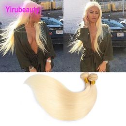 Malaysian Human Hair 2 Bundles 613# Blonde Straight Two Pieces Hair Products Virgin Hair 613 Colour 10-30inch Wefts