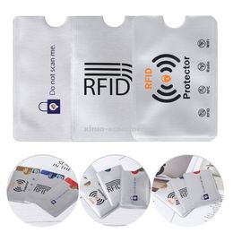 Smart Anti Theft RFID Wallet Blocking RFID Card Protector Sleeve To Prevent Unauthorized Scanning Aluminium Cards Holder 1000pcs